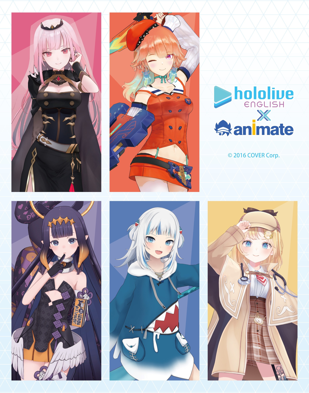 Exclusive hololive English -Myth- x animate Collaboration Merch 